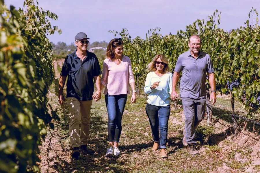 Guests enjoy a Grapeline Wine tour in Santa Barbara